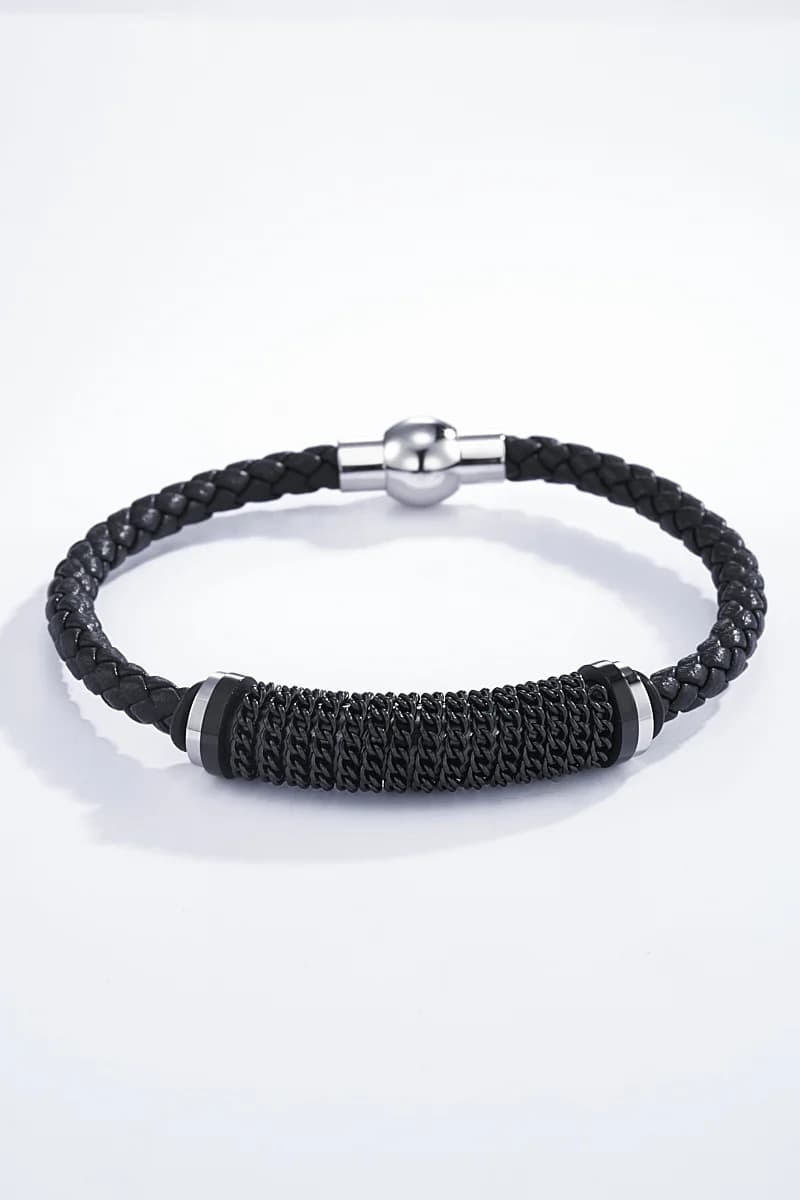 Cherolini Gevlochten Armband Gunmetal
