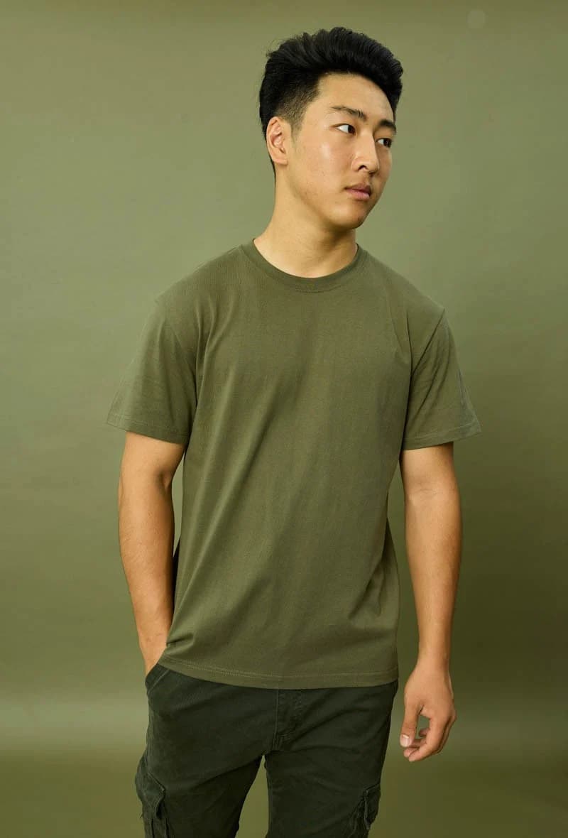 Cherolini Heavyweight Tee Olijfgroen