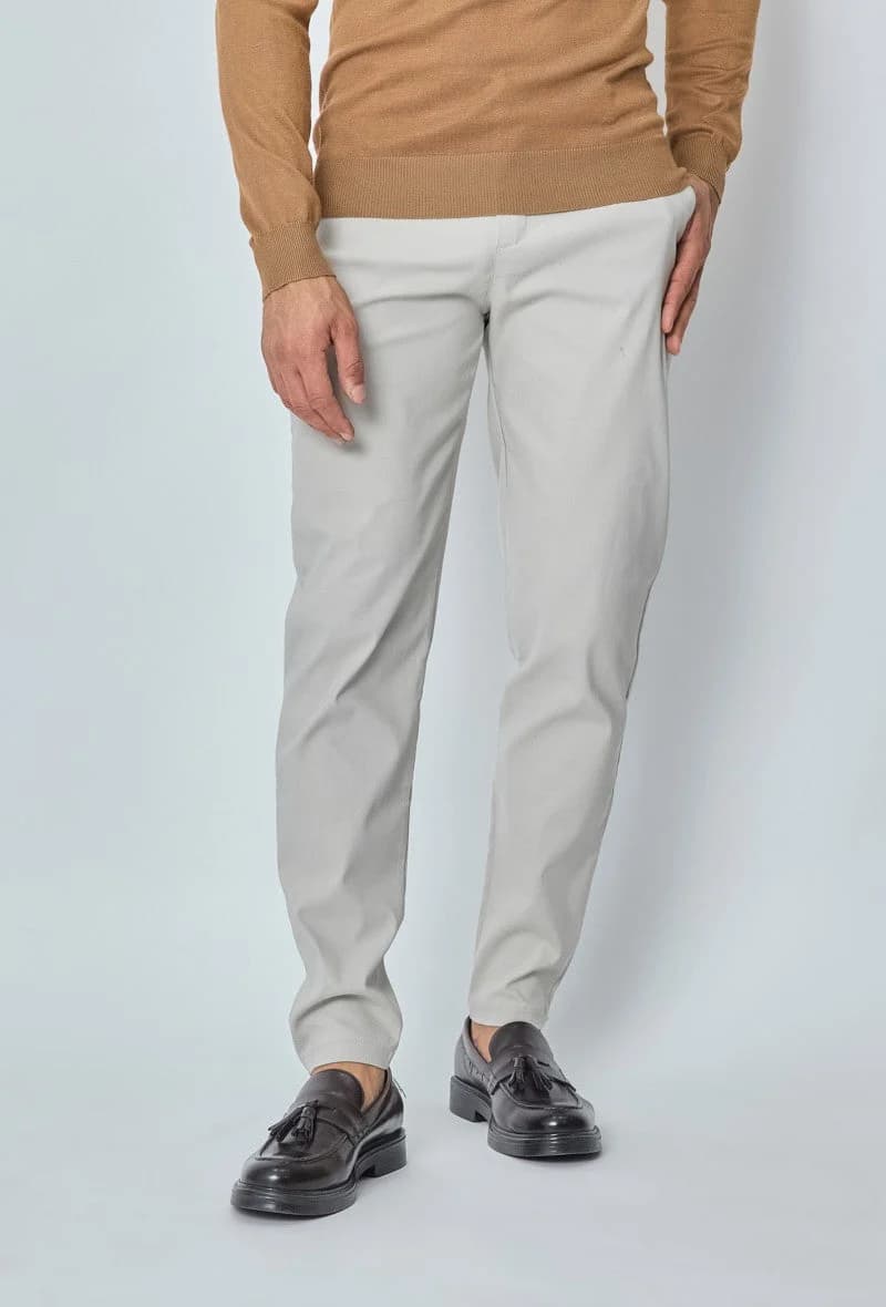 Cherolini Slim Chino Lichtgrijs